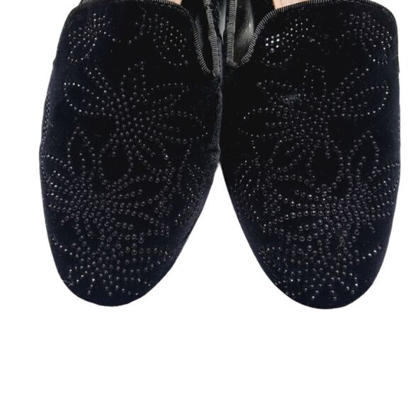 Schutz Velour Floral Jeweled Loafers - Picture 3 of 6